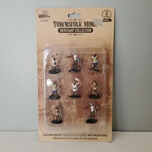Townsfolk Minis Merchant Monster Gaming Collection 8 Painted Figurines New PKG
